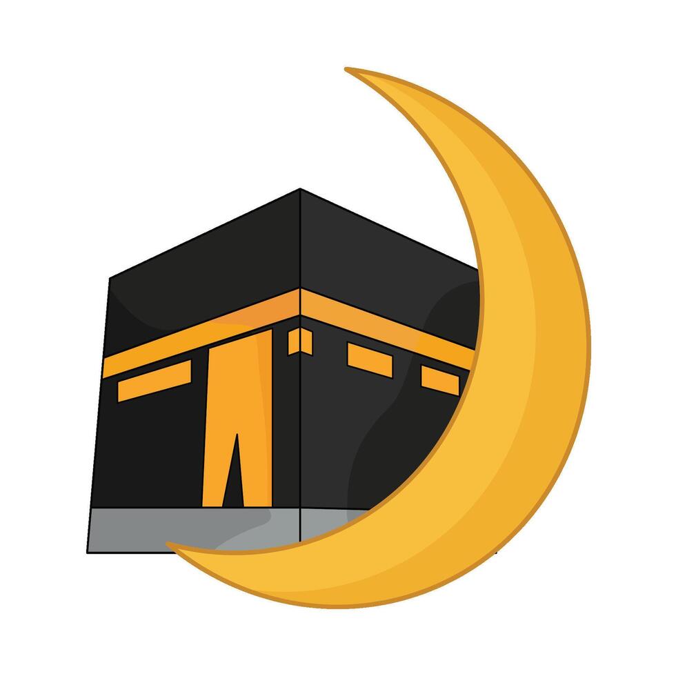 ilustración de kaaba vector