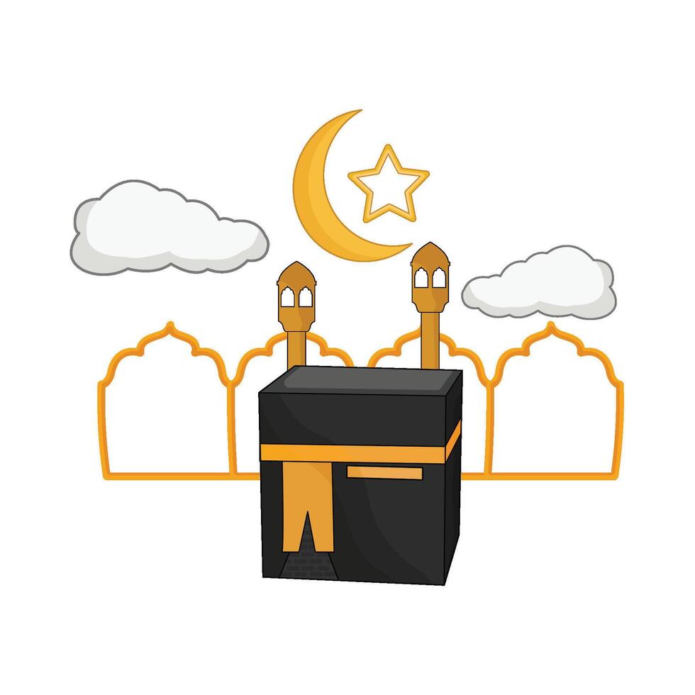 illustration of kaaba vector