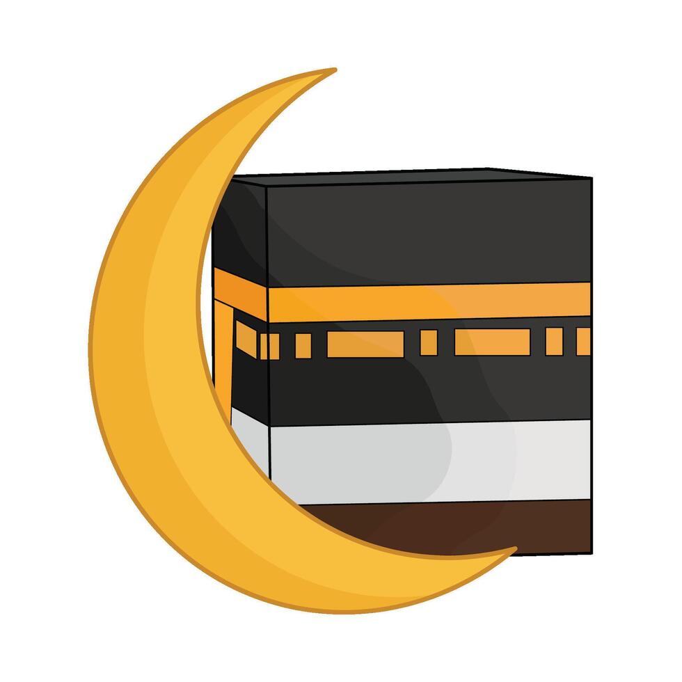 ilustración de kaaba vector