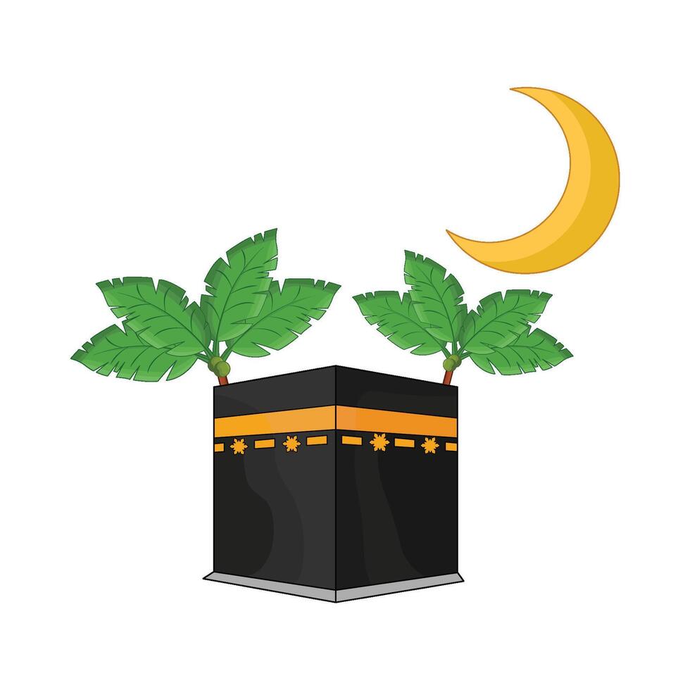 ilustración de kaaba vector