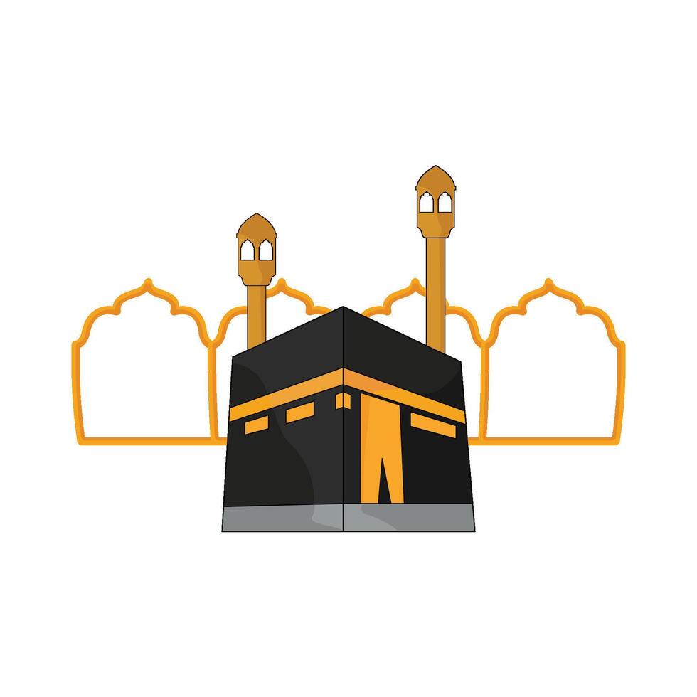 ilustración de kaaba vector