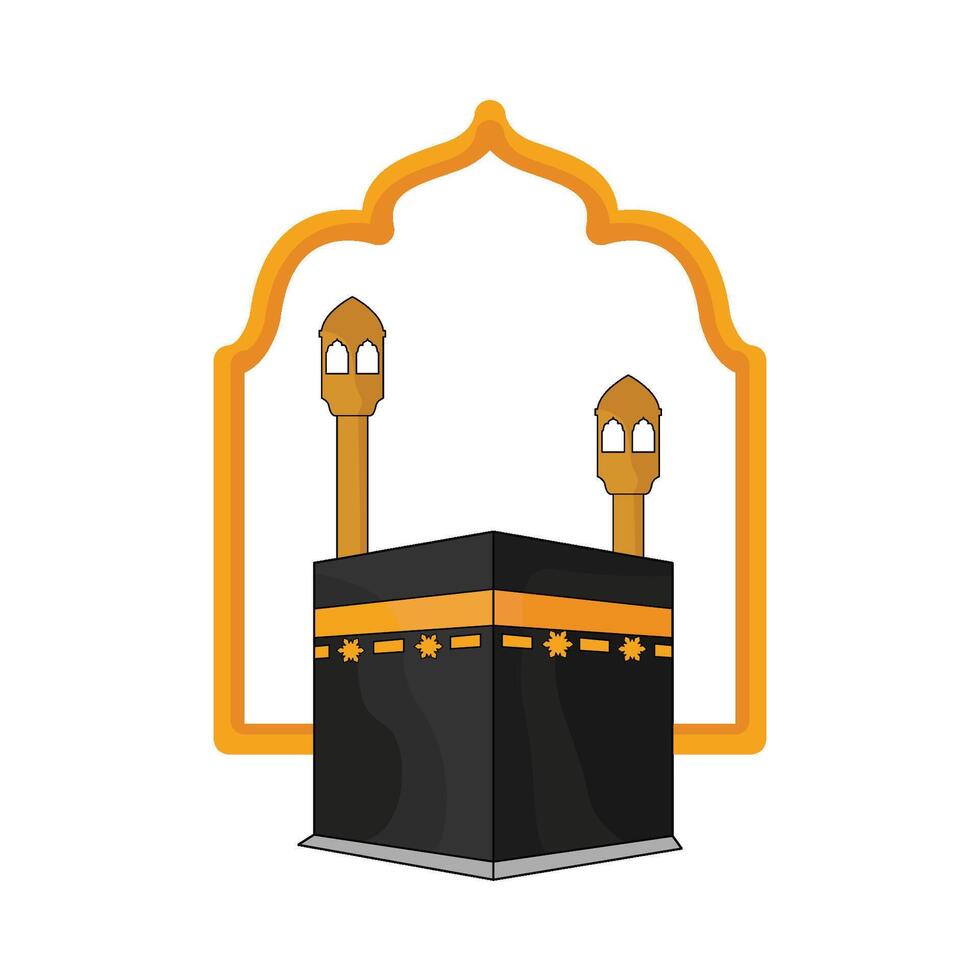 ilustración de kaaba vector