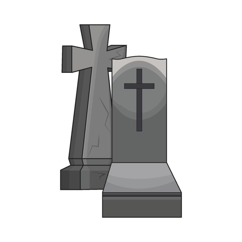 ilustración de cementerio vector