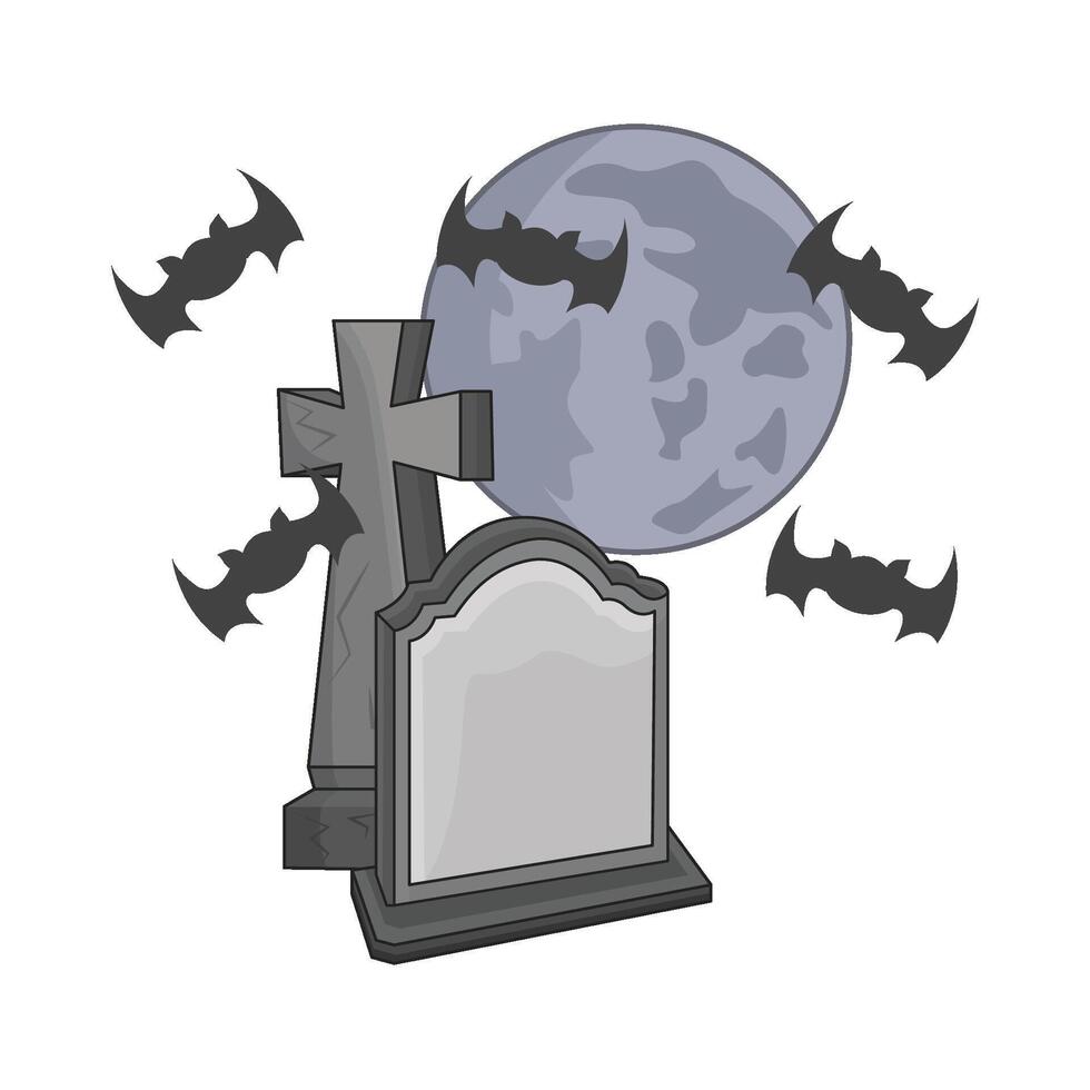 ilustración de cementerio vector