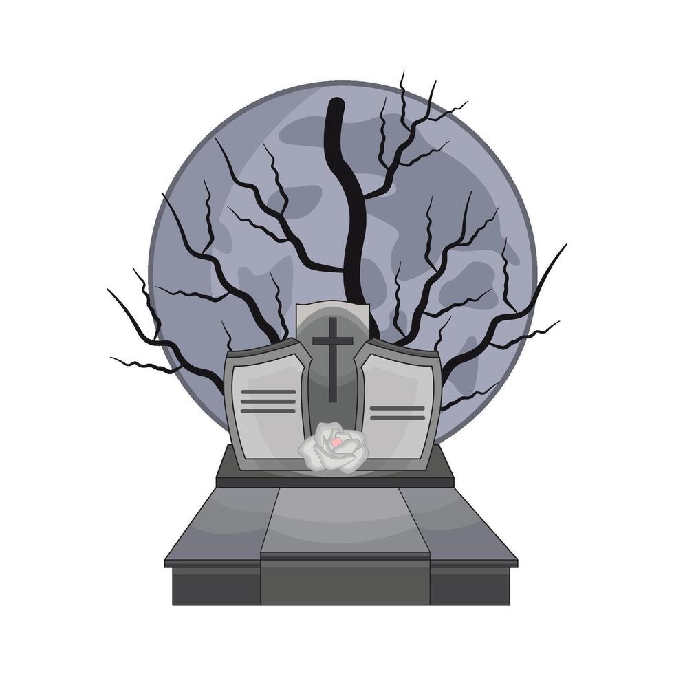 illustration of graveyard vector