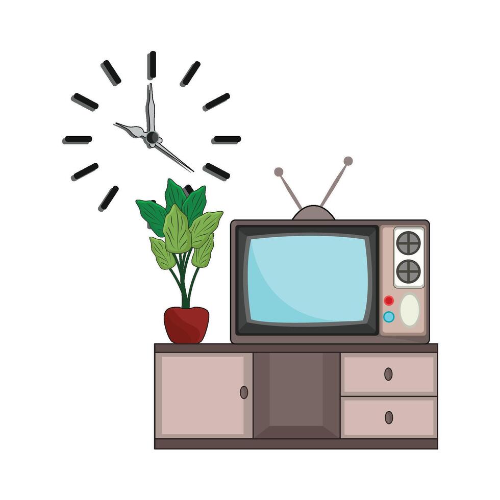 ilustración de televisión estar vector