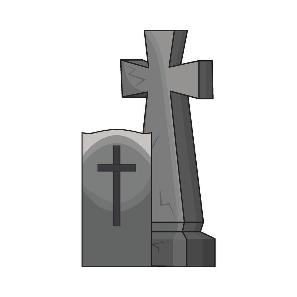 illustration of graveyard vector