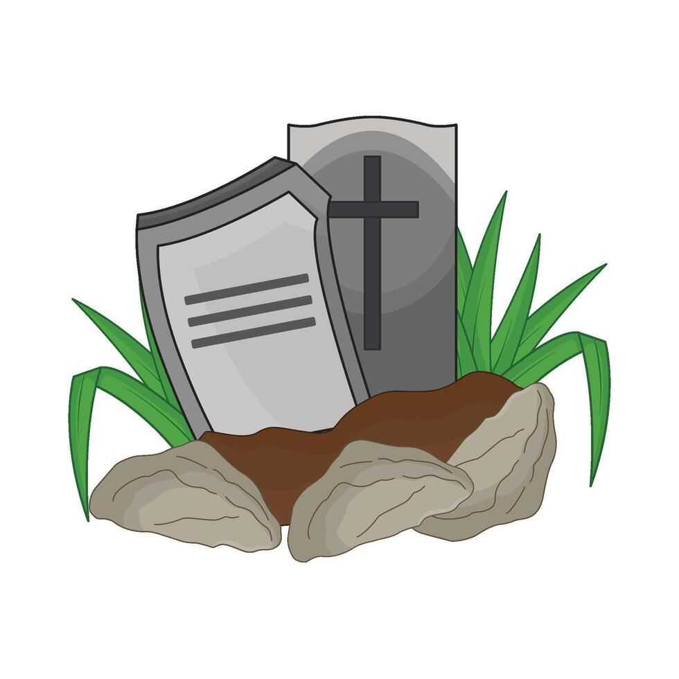 illustration of grave vector