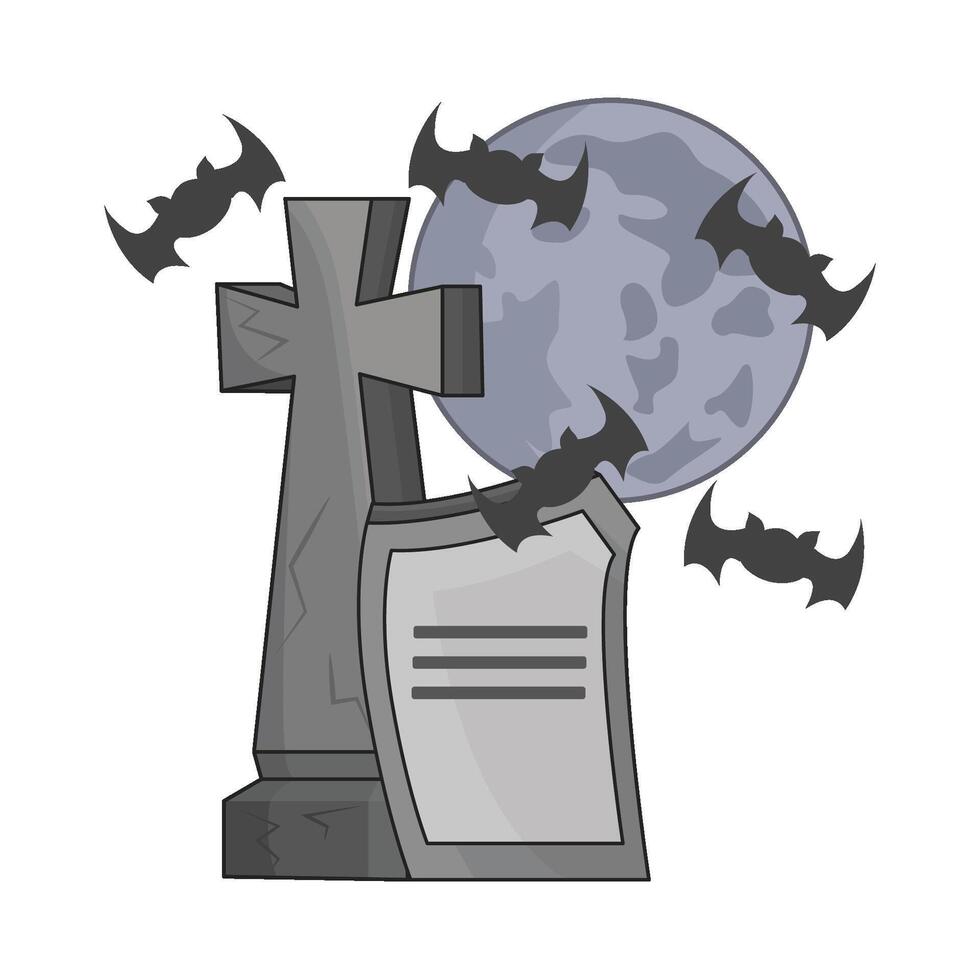 ilustración de cementerio vector