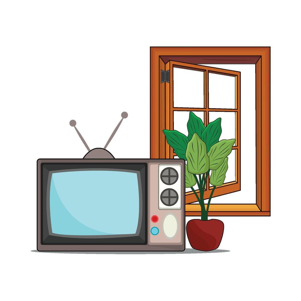 ilustración de televisión vector