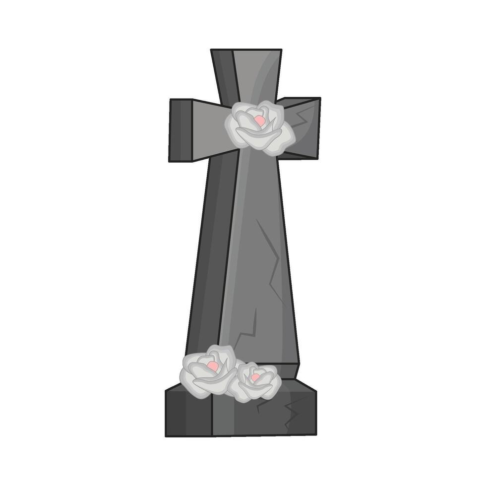 illustration of grave cross vector