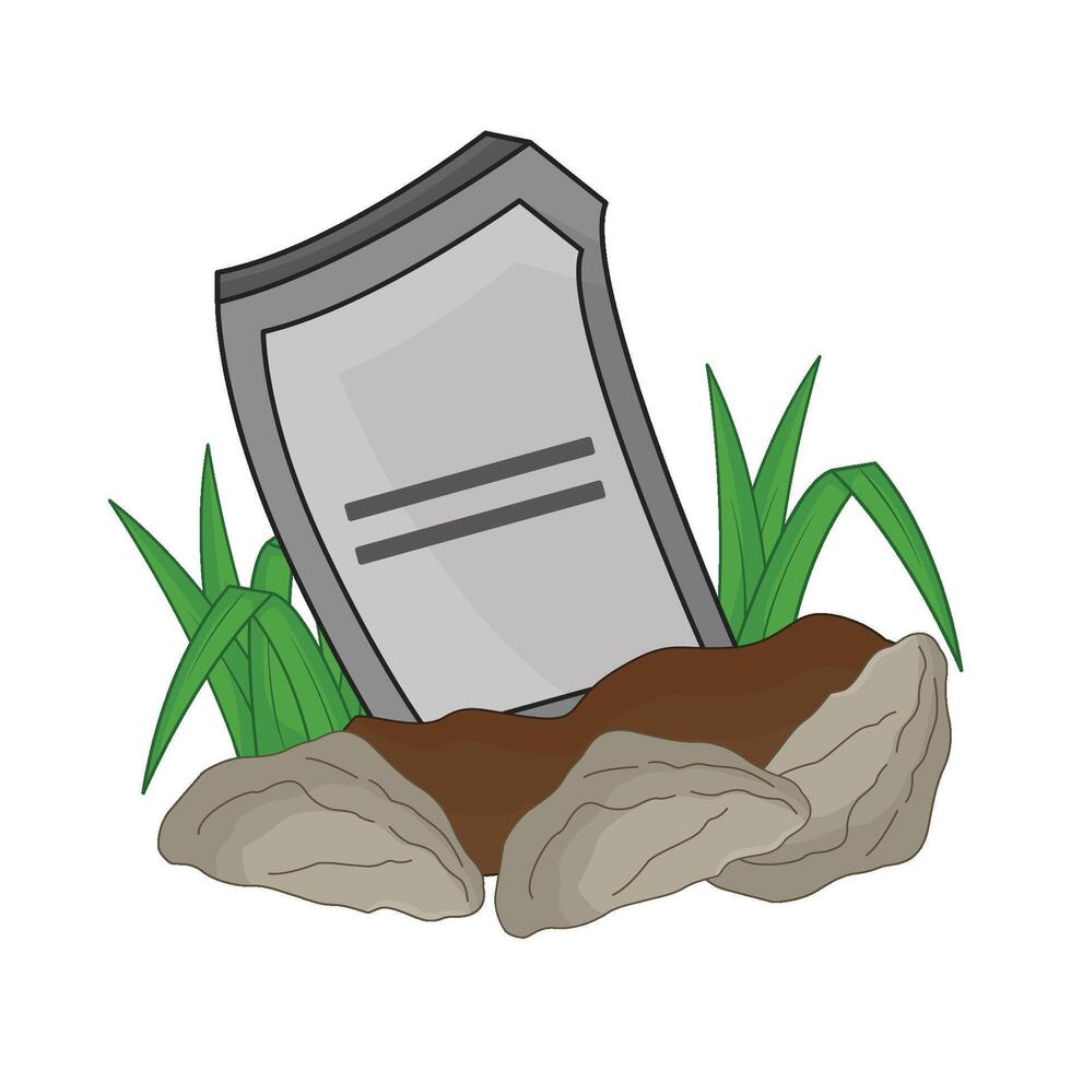 illustration of grave vector