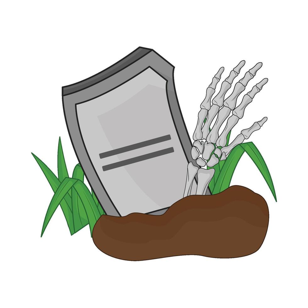 illustration of grave vector