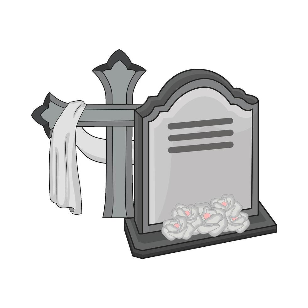 illustration of grave vector