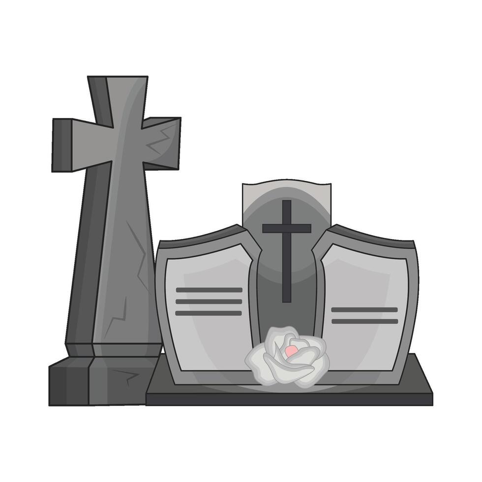 illustration of cemetery vector