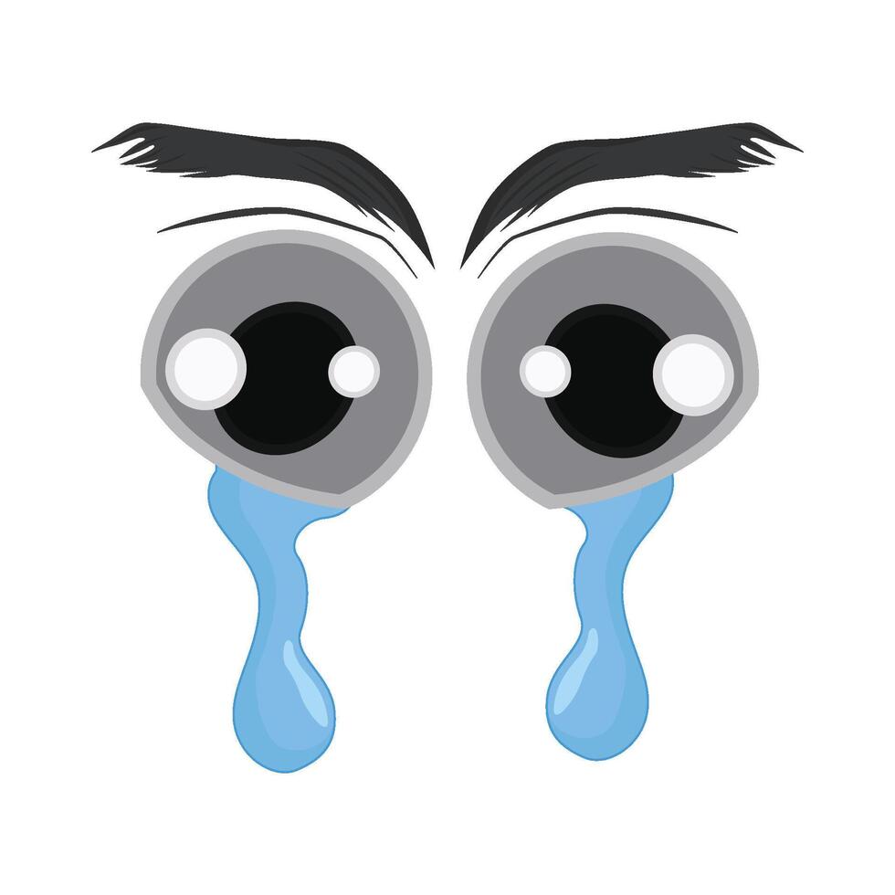 illustration of crying eye vector