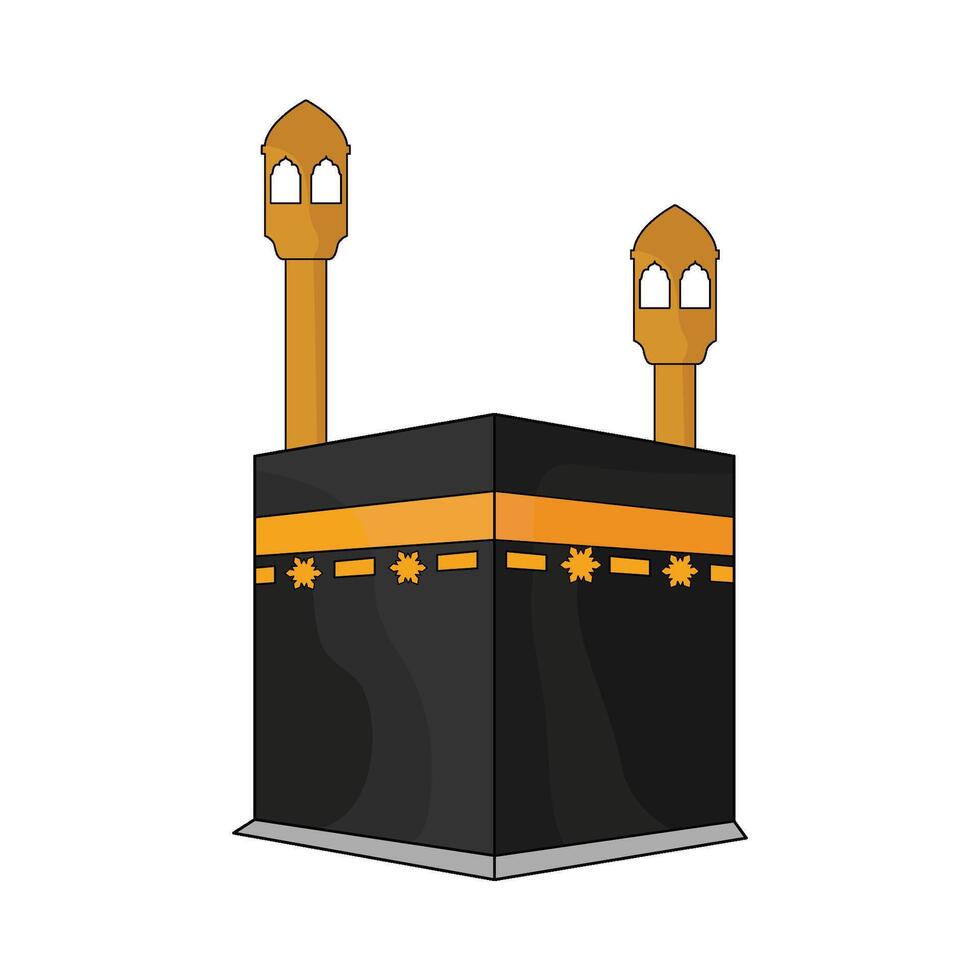 ilustración de kaaba vector