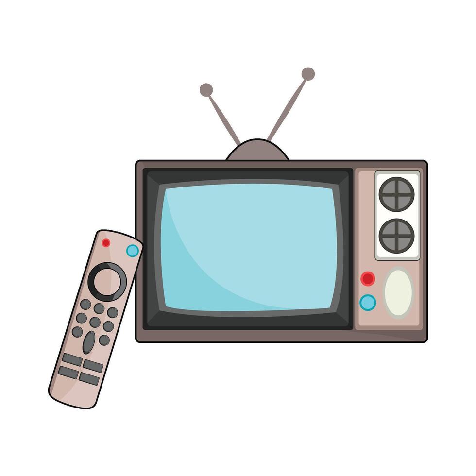 ilustración de antiguo televisión vector