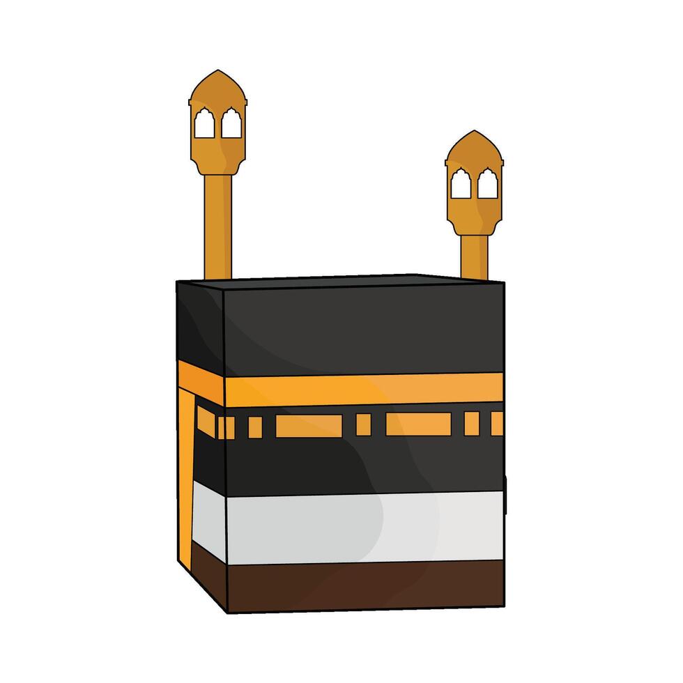 ilustración de kaaba vector