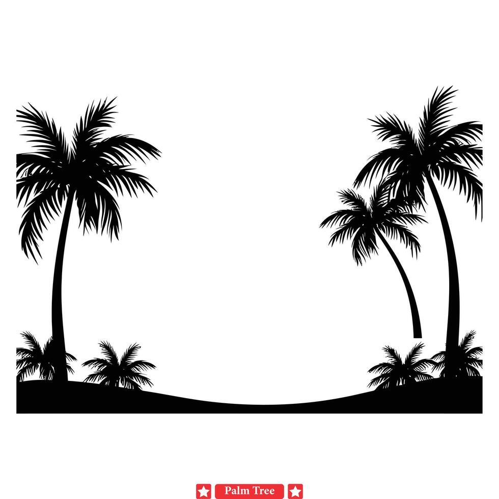 Coastal Chic Elevate Your Projects with Chic and Sophisticated Palm Tree s. vector