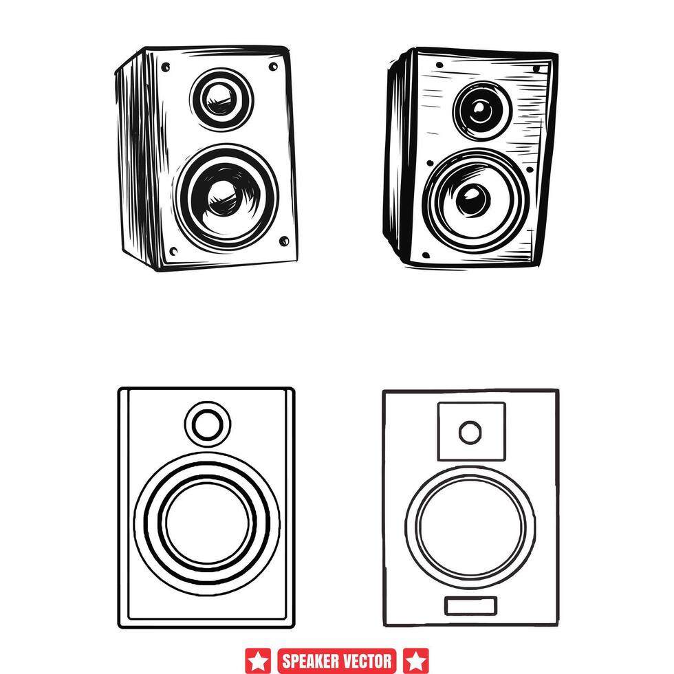 legumbres de sonido altavoz colección vector