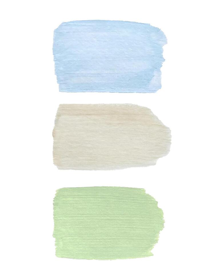 acrílico pintar golpes armonioso conjunto azul blanco verde. grueso capa de pintar con huellas de cepillo cerdas rastreado imagen, diseño elemento, antecedentes. vector