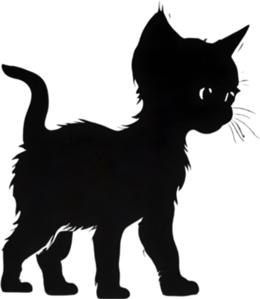 Close-up painting of a cute kitten. Ai Generate png