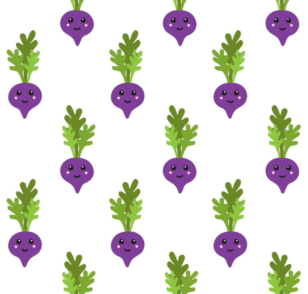 seamless pattern of doodle beet vector