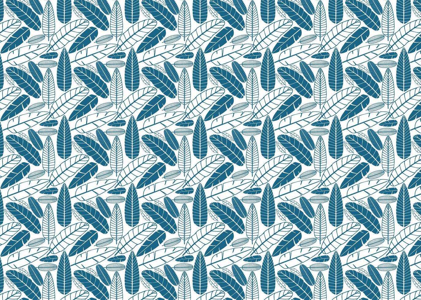 Tropical leaf seamless repeat pattern Illustration vector
