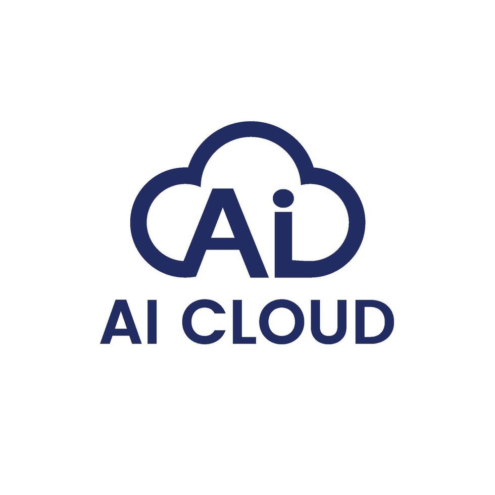 Ai Cloud logo template vector