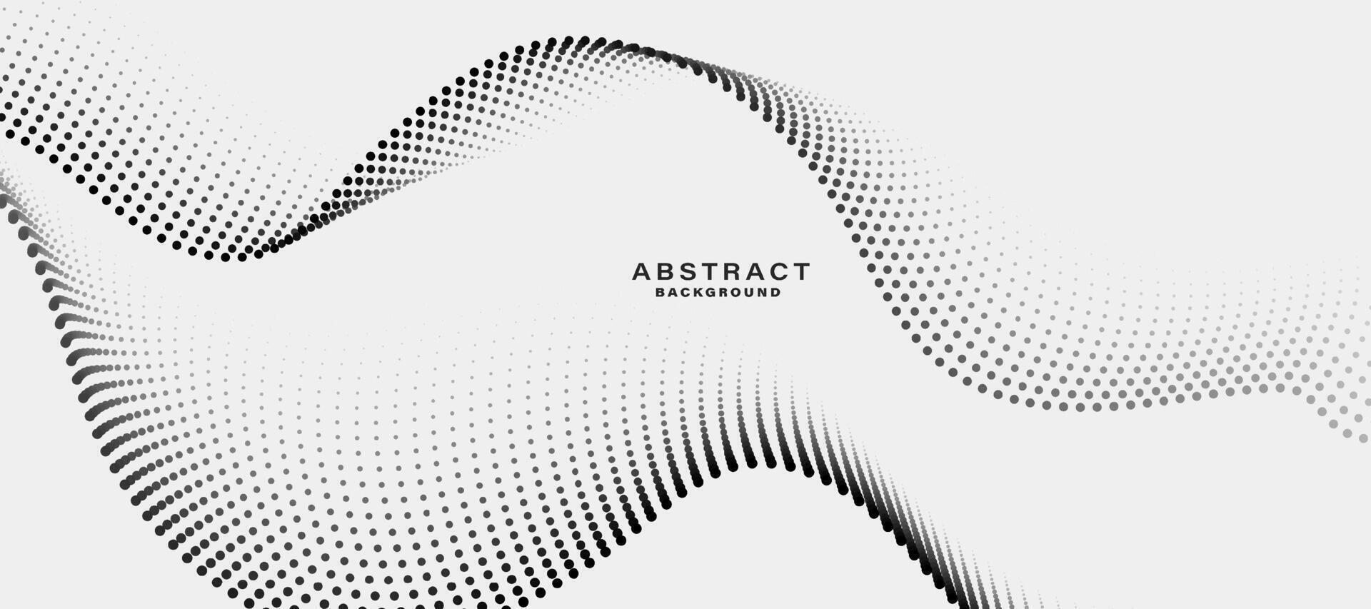 Grey and white abstract background with flowing particles. Digital technology concept vector