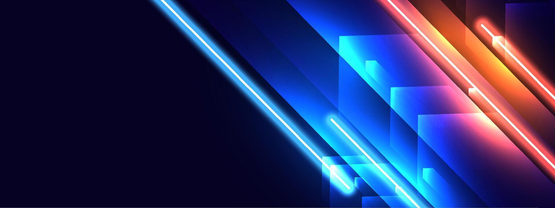 Abstract glowing neon lights background vector