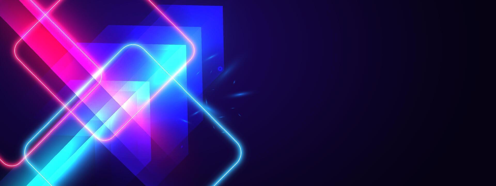 Abstract glowing neon lights background vector