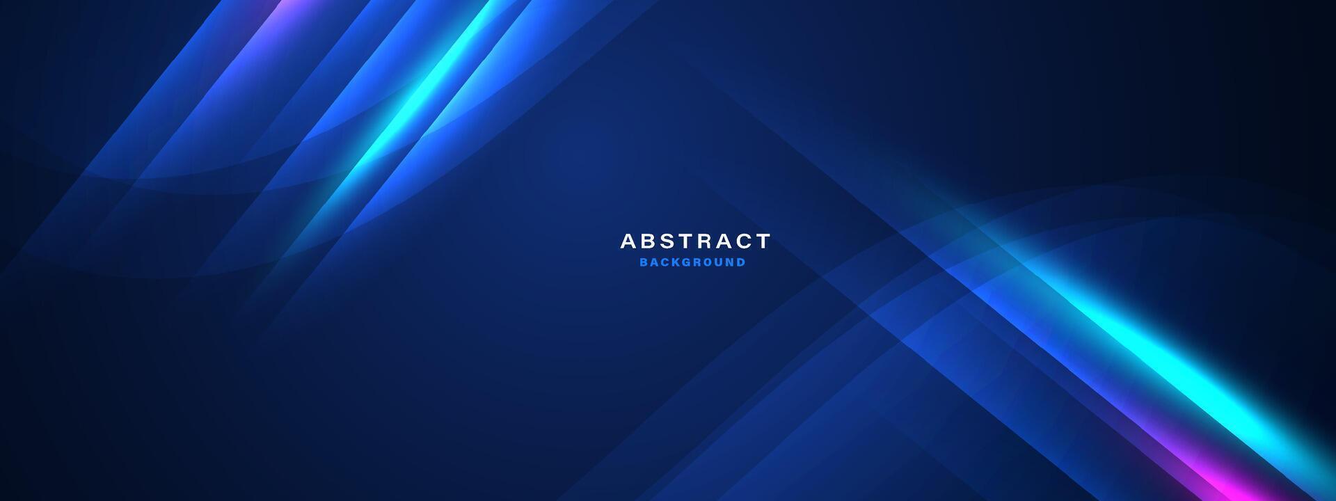 Abstract futuristic blue background with glowing light effect vector