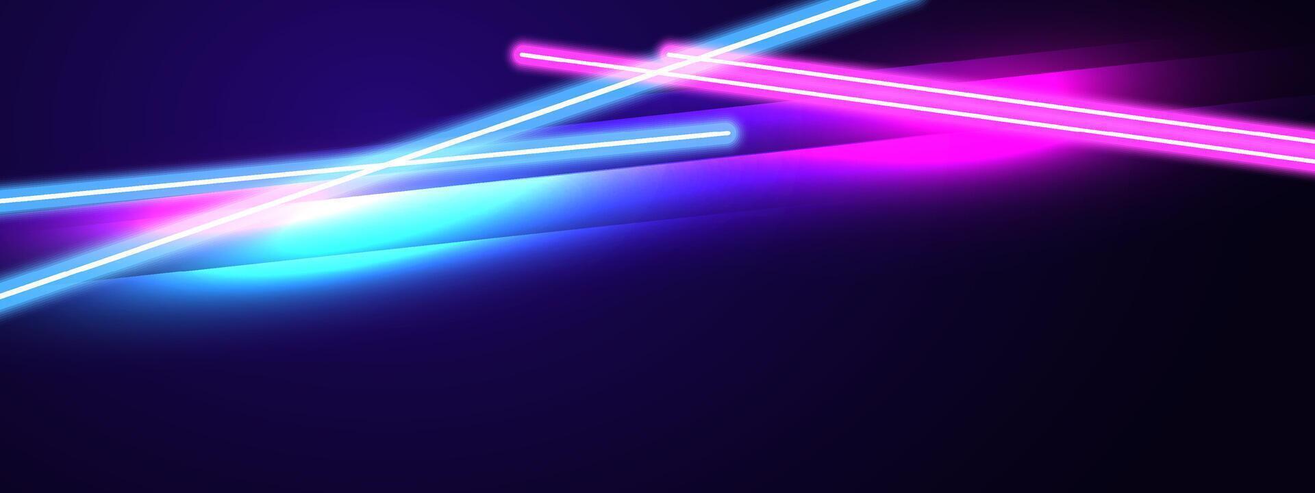 Fondo abstracto de luces de neón que brilla intensamente vector