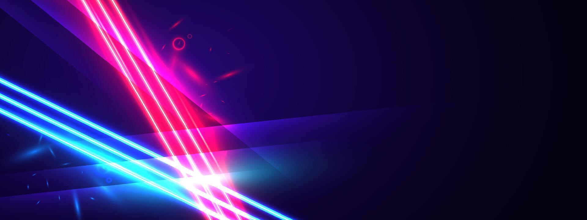 Abstract glowing neon lights background vector