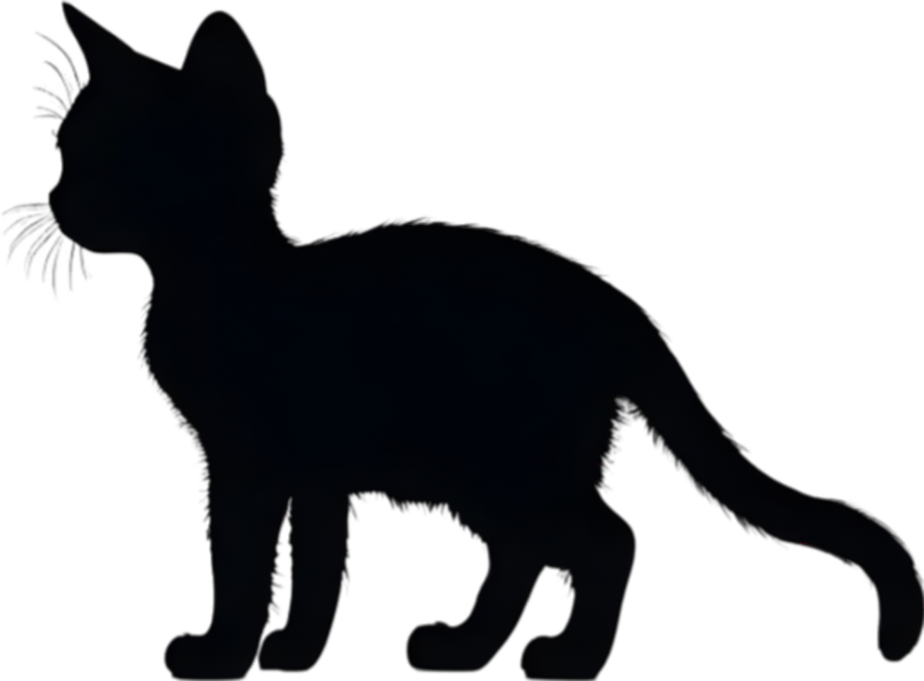 Close-up painting of a cute kitten. Ai Generate png