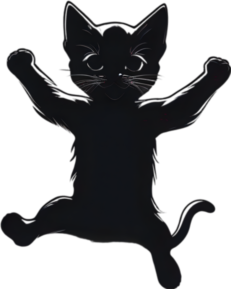 Close-up painting of a cute kitten. Ai Generate png