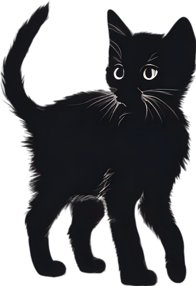 Close-up painting of a cute kitten. Ai Generate png