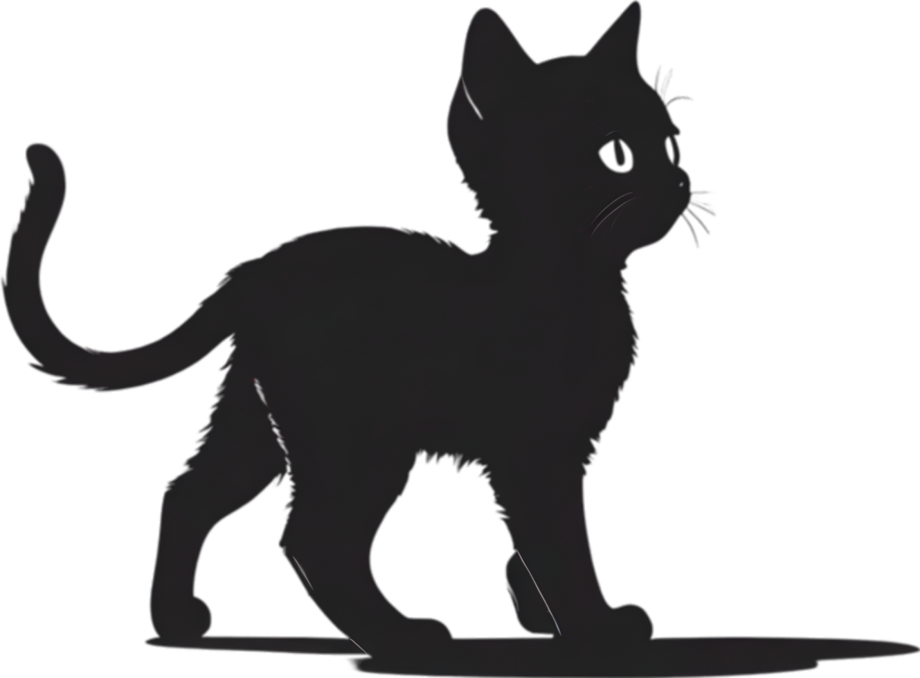 Close-up painting of a cute kitten. Ai Generate png