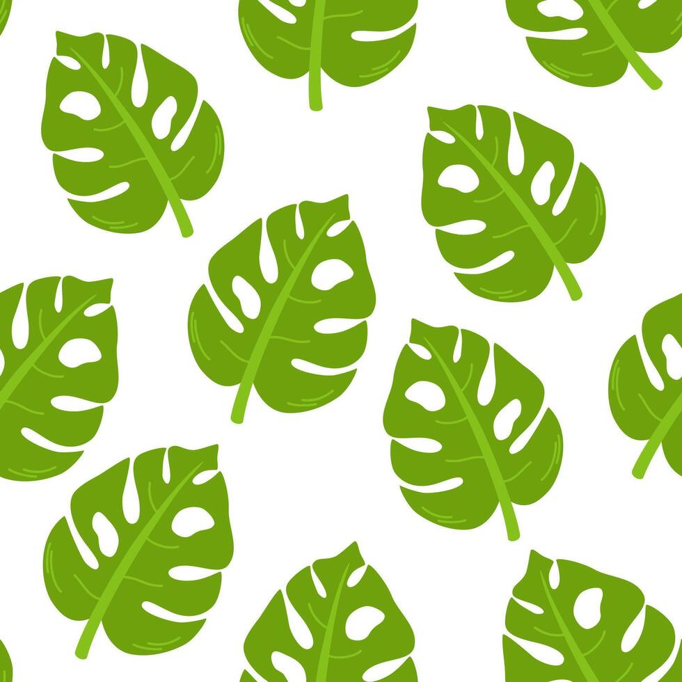 Tropical leaves pattern, jungle leaves seamless floral pattern. For textile. Summer background in pastel color vector