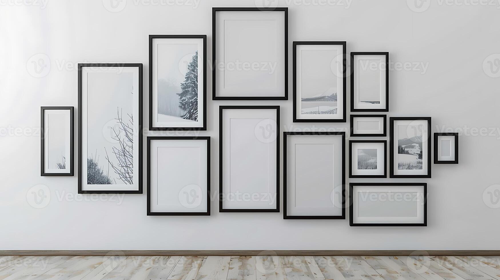 Hanging Gallery Frames Mockups , photo