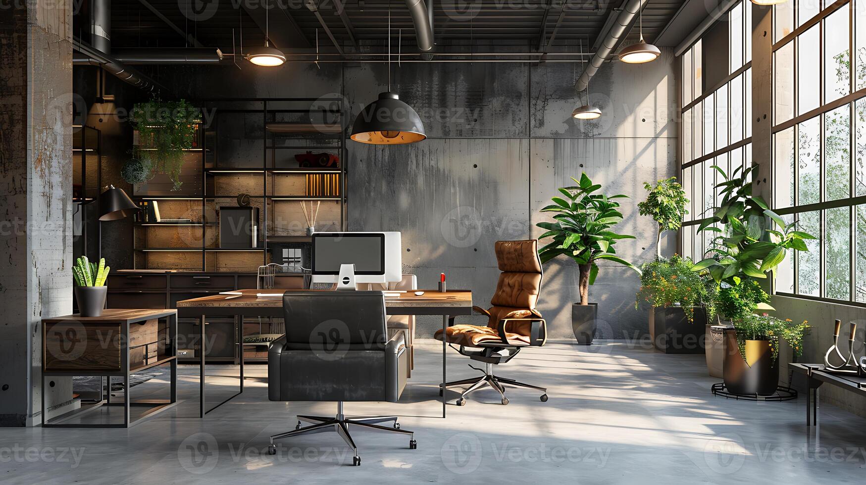industrial office mockup ux design website , photo