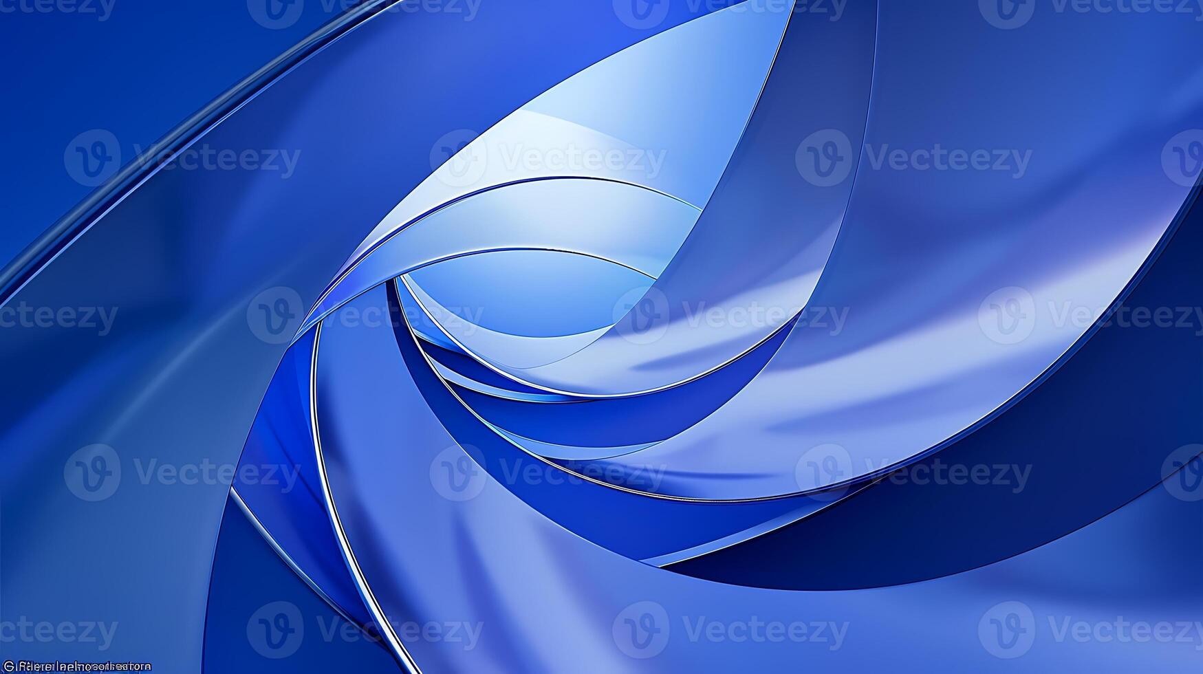 The blue background is curved, in the style of precisionist style photo