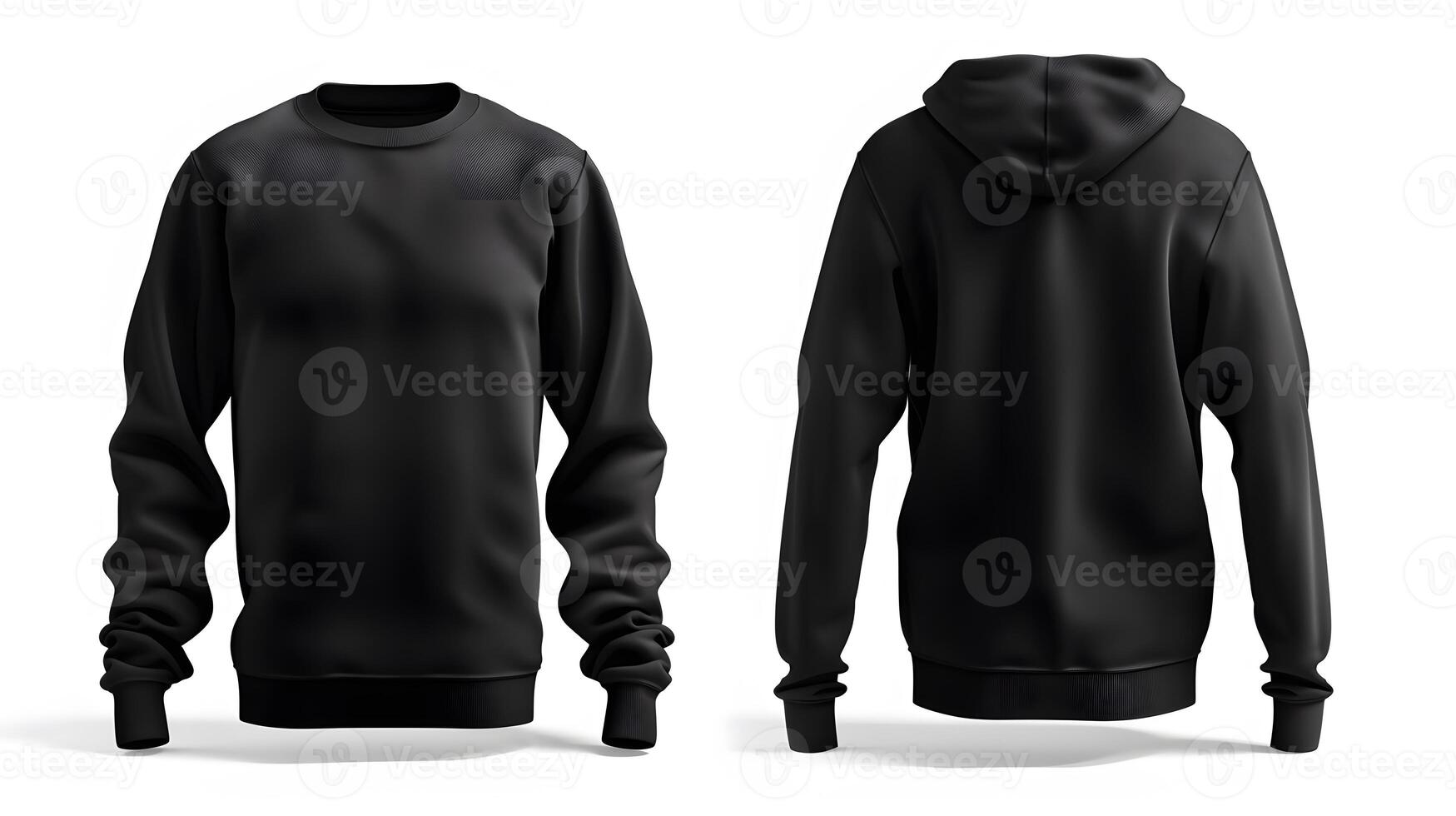 hoody for design mockup for print, isolated on white background photo