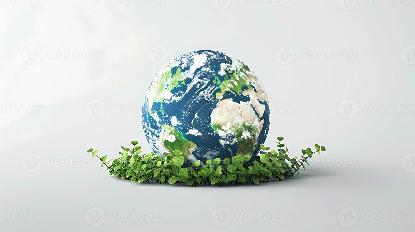 Earth day poster white background photo