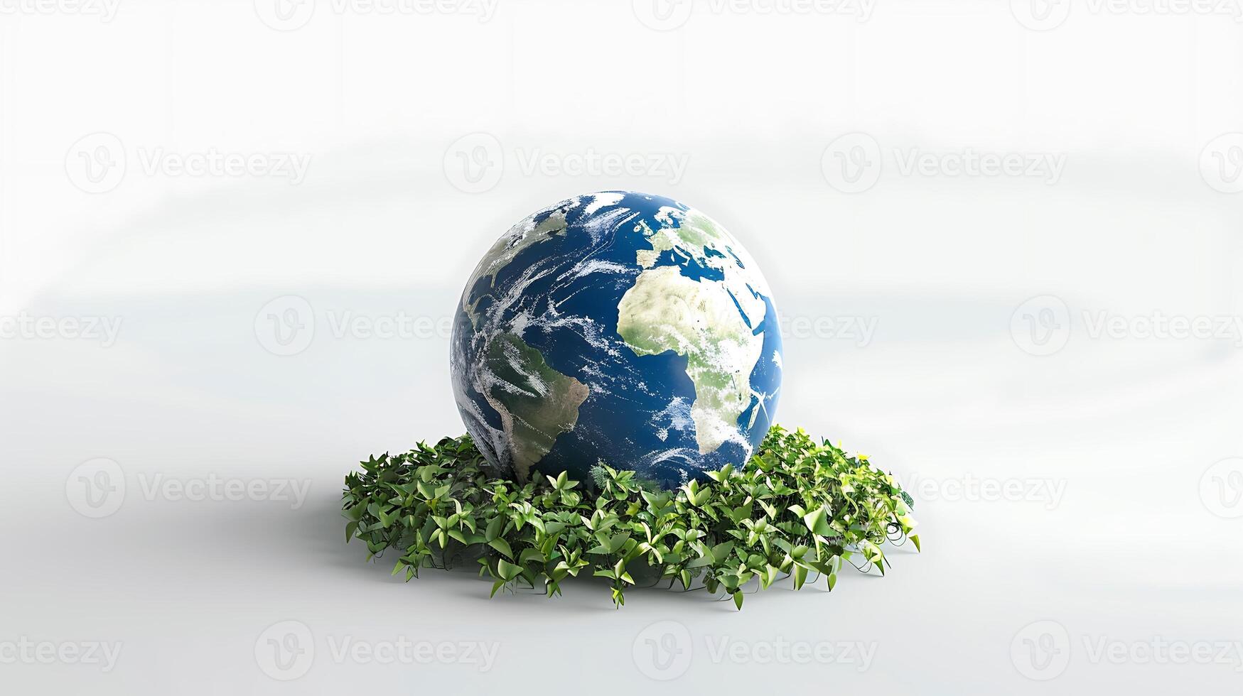 Earth day poster white background photo