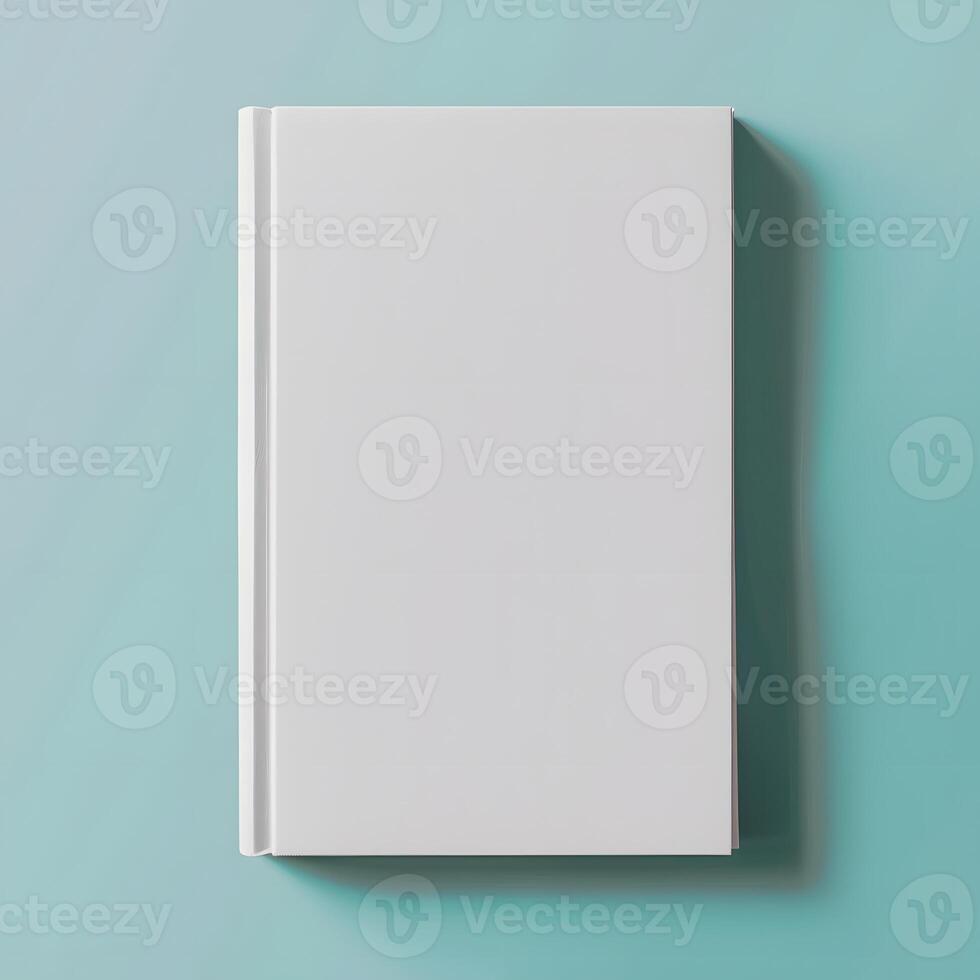 Blank book cover mockup layout design with shadows for branding. , photo