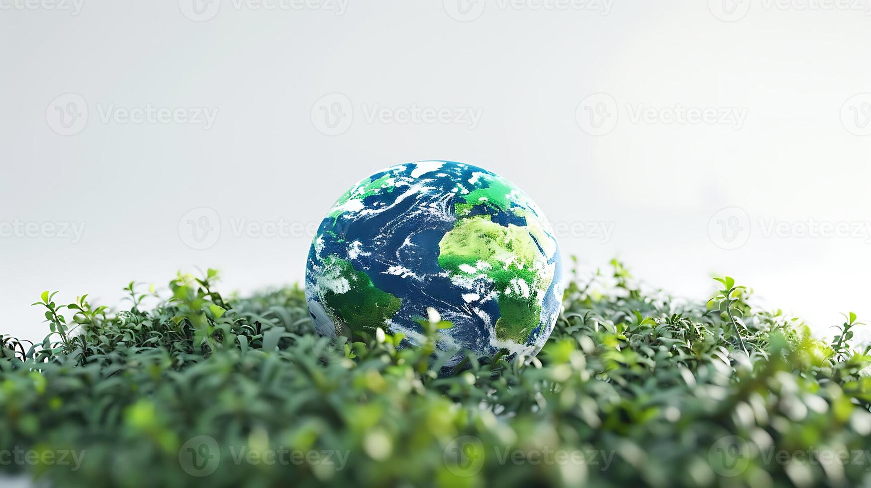 Earth day poster white background photo