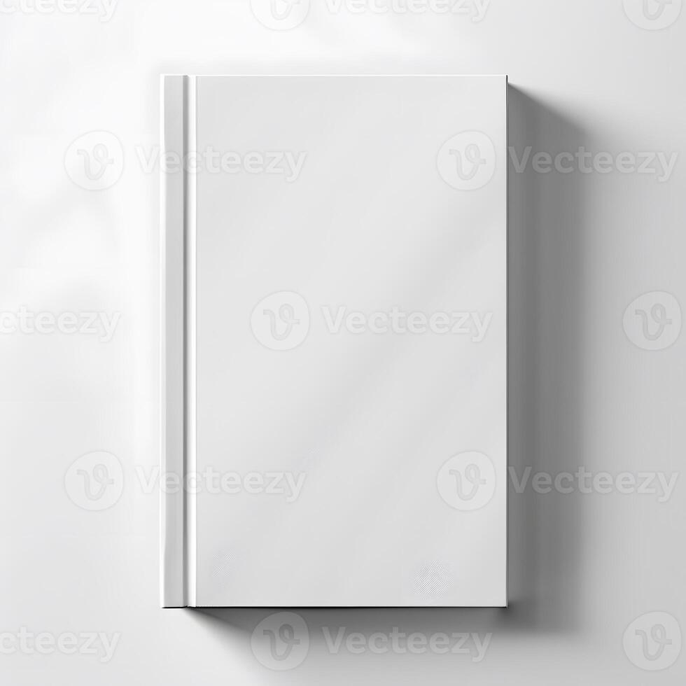 Blank book cover mockup layout design with shadows for branding. , photo